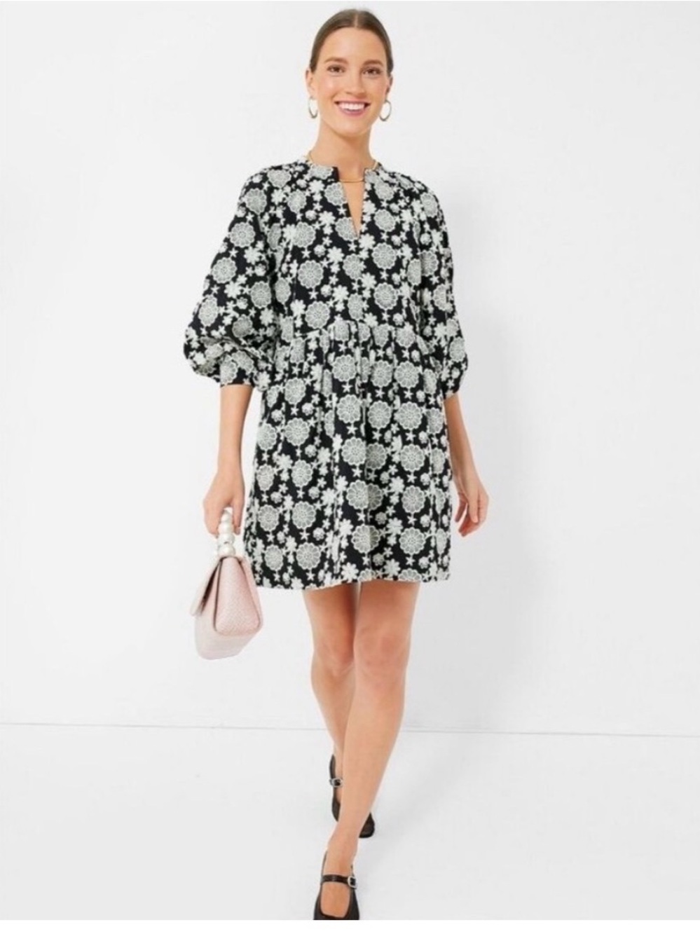 Hyacinth House Kathleen Embroidered Floral Mini Dress Feminine XXL